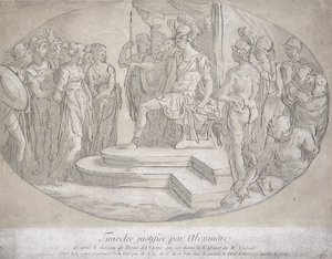 Alexandre et Timoclee, engraved by Nicolas Lesueur