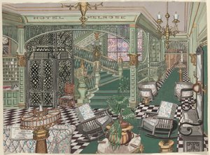 Melrose Hotel Lobby, 1880