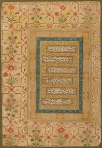 Calligraphy from the Late Shahjahan Album, c.1640-50