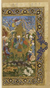 Folio from an Unidentified Text; Solomon Enthroned by Persian School