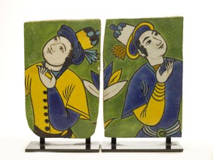 Fragmentary Tiles with Figural Decoration