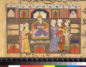 Ghiyath al-Din enthroned by Persian School