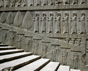 Guards of Susa and Persia. Reliefs of the eastern staircase of the Apadana, 6th century BC