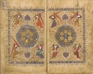 Khamsa (Quintet) by Khwaju Kirmani, Shiraz, Iran, Timurid period, 1437-38 by Persian School
