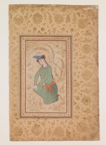 Kneeling Youth, early 17th century by Persian School