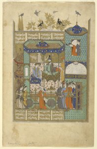 Nushirvan Interviews the Intruder to His Harem by Persian School