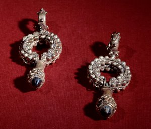 Gold Earrings, Rousenide Period 4th Century AD by Persian School