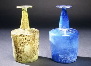 Persian free blown glass bottles