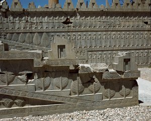 Reliefs of the eastern staircase of the Apadana, 6th century BC by Persian School