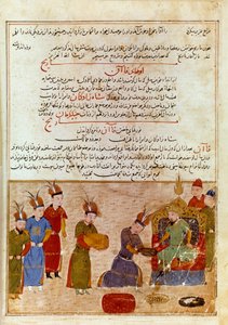 Representation of Ogodei Khan, son of Genghis Khan. Persian miniature from 