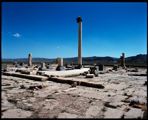 View of the remains of the first royal palace, built under Cyrus by Persian School