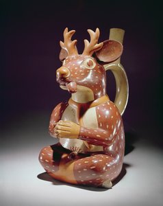 Pottery vessel of Captive Deer-man, Mochica