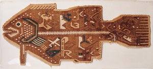 Wool Slit Tapestry of a Fish by Peruvian School