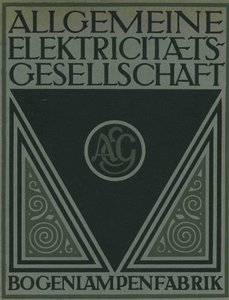 Title page of an AEG product brochure by Peter Behrens