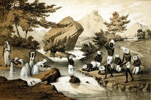 Hindoo Costumes, Mauritius by Peter Bernhard Wilhelm (after) Heine