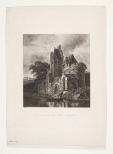 Castle Ruin by a River by Peter Christian Schøler