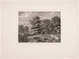 River Between Forested Banks by Peter Christian Schøler