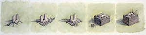 Raising a Lintel, Stonehenge by Peter Dunn