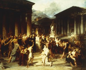 A Gathering Before the Temple