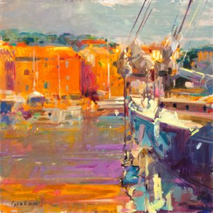 Berth at Saint-Tropez by Peter Graham (Contemporary)