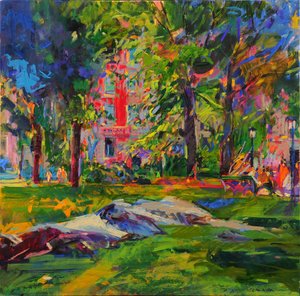 Cedar Hill, Central Park by Peter Graham (Contemporary)