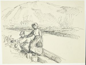 Italian woman disembarking from the ferry