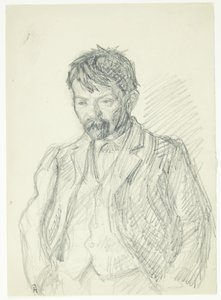 Portrait of the Painter Jens Birkholm. Half Figure by Peter Hansen