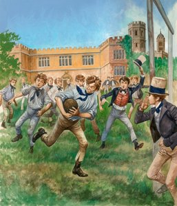 Boys Playing Rugby