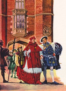 Cardinal Wolsey and King Henry VIII at Hampton Court by Peter Jackson