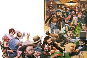 End of track camp in the Wild West by Peter Jackson