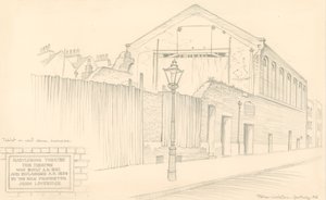 Marylebone Theatre, London, Rear of Theatre in Mulready Street by Peter Jackson