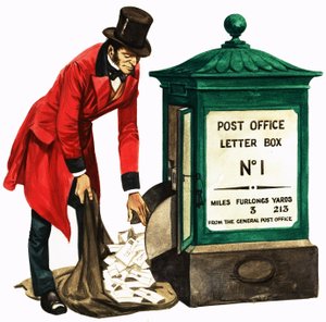 Once Upon a Time... communication one hundred years ago. A Victorian postman and post box by Peter Jackson