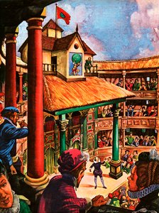 Shakespeare Performing at the Globe Theatre by Peter Jackson