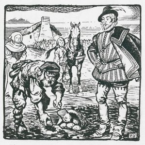 Sir Walter Raleigh Introducing Potatoes from America by Peter Jackson