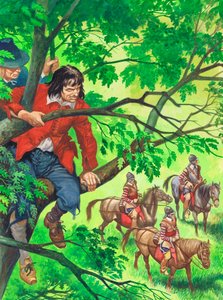 The future King Charles II hiding in the Boscobel oak