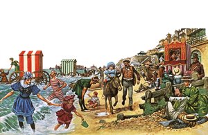 Victorian Beach Scene by Peter Jackson
