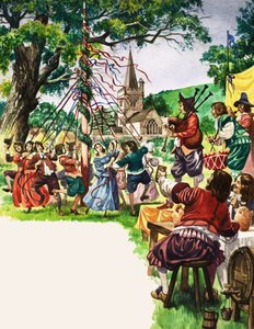Villagers Dance Round the Maypole by Peter Jackson