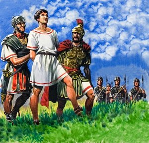 Young Briton Arrested by Roman Soldiers by Peter Jackson