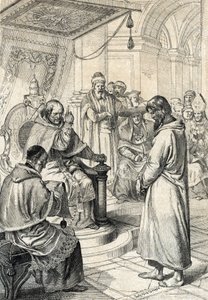 Queril of the Investitures, Penitence of Canossa: Emperor Henry IV of the Holy Roman Empire in Penitent Dress Implores the Forgiveness of Pope Gregory VII in January 1077 by Peter Johann Nepomuck Geiger