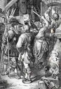 The Escape of Gustave I Vasa Disguised as a Peasant to Escape from Denmark by Peter Johann Nepomuck Geiger