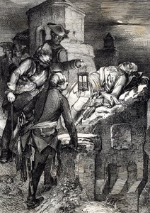 The death of King Charles XII of Sweden (1682-1718) during the siege of the first Norwegian fort Fredriksten by Peter Johann Nepomuck Geiger