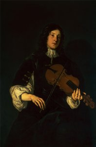 A Man Playing a Violin
