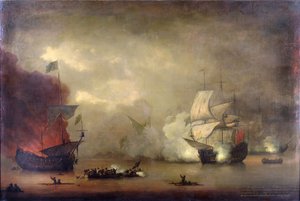 Naval Combat Between the HMS 