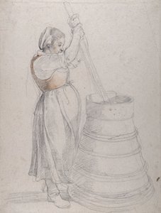A Peasant Girl Churning Butter by Peter Paul Rubens