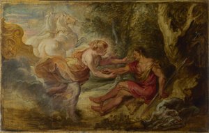 Aurora abducting Cephalus by Peter Paul Rubens