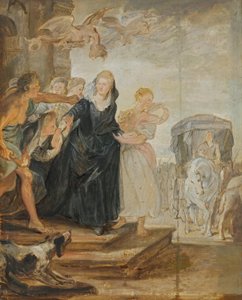 The Departure from Paris (Sketch for the Medici Cycle) by Peter Paul Rubens