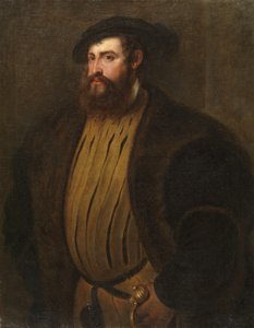 Portrait of Hernan Cortez (after Titian) by Peter Paul Rubens