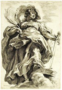 Saint Catherine of Alexandria in the Clouds