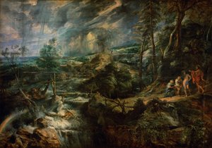Stormy Landscape with Philemon and Baucis by Peter Paul Rubens