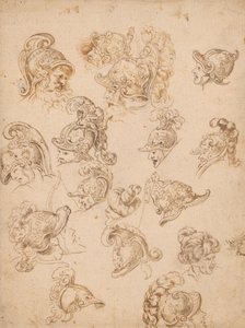 Study Sheet with Helmets and Heads by Peter Paul Rubens